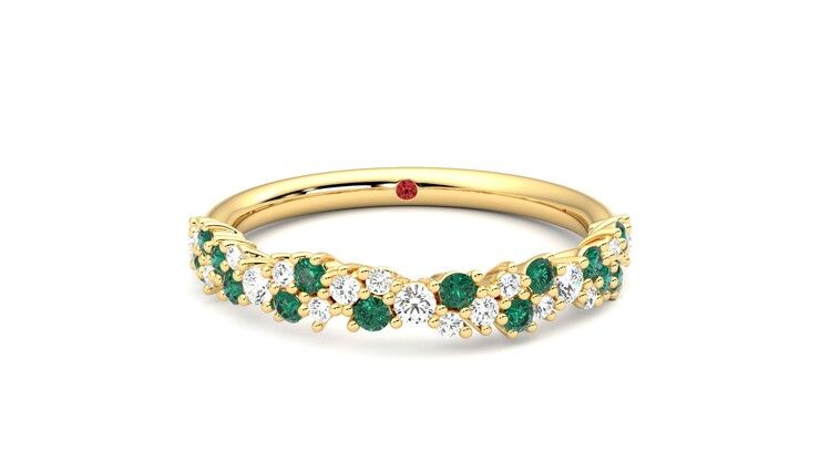 Taylor & Hart Alba Wedding Ring 360 degree image 1