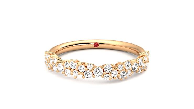 Taylor & Hart Alba Wedding Ring 360 degree image 1