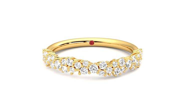 Taylor & Hart Alba Wedding Ring 360 degree image 1