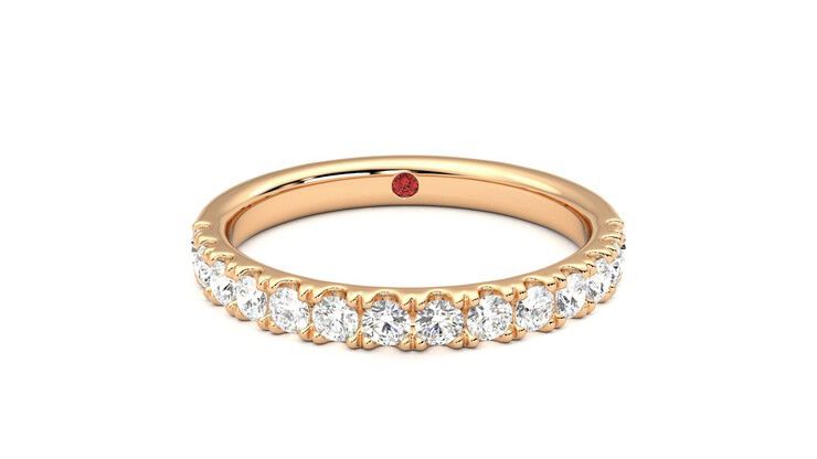 Taylor & Hart Allium Wedding Ring 360 degree image 1