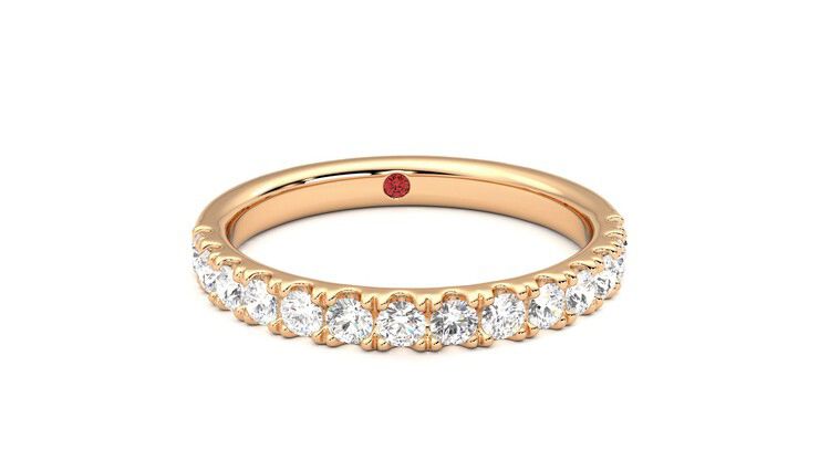 Taylor & Hart Allium Wedding Ring 360 degree image 2