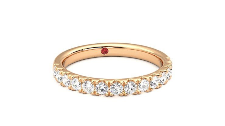 Taylor & Hart Allium Wedding Ring 360 degree image 3