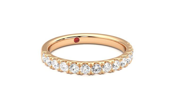Taylor & Hart Allium Wedding Ring 360 degree image 4