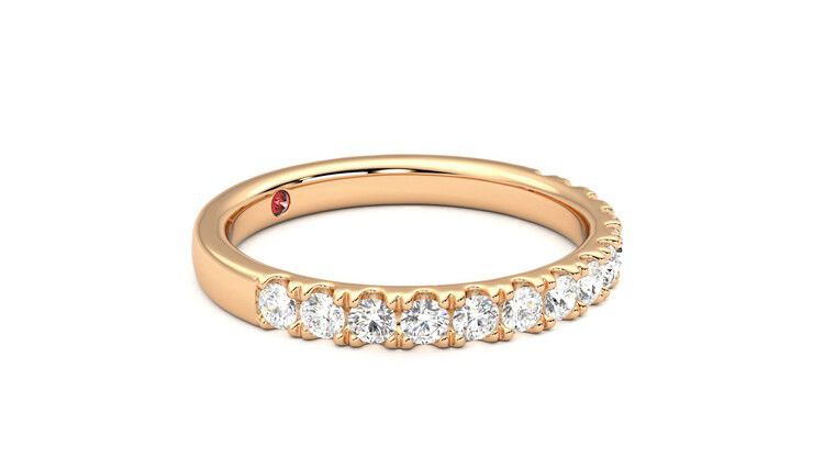 Taylor & Hart Allium Wedding Ring 360 degree image 7