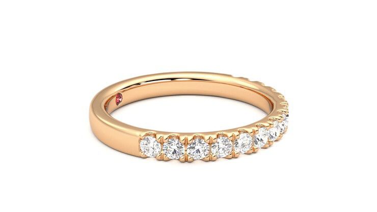 Taylor & Hart Allium Wedding Ring 360 degree image 8