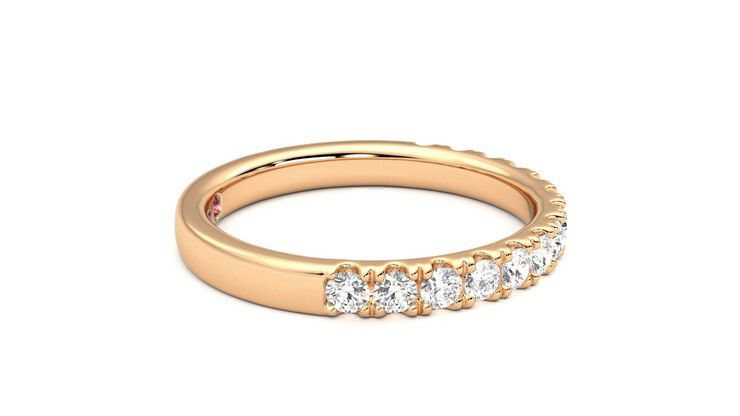 Taylor & Hart Allium Wedding Ring 360 degree image 9
