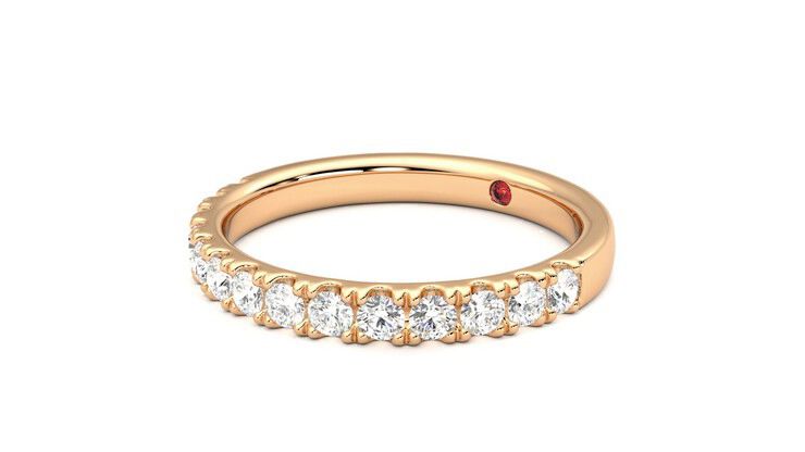 Taylor & Hart Allium Wedding Ring 360 degree image 24