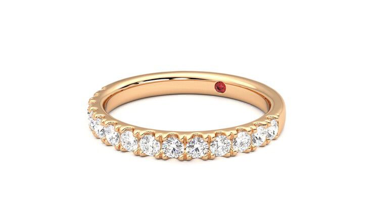 Taylor & Hart Allium Wedding Ring 360 degree image 25