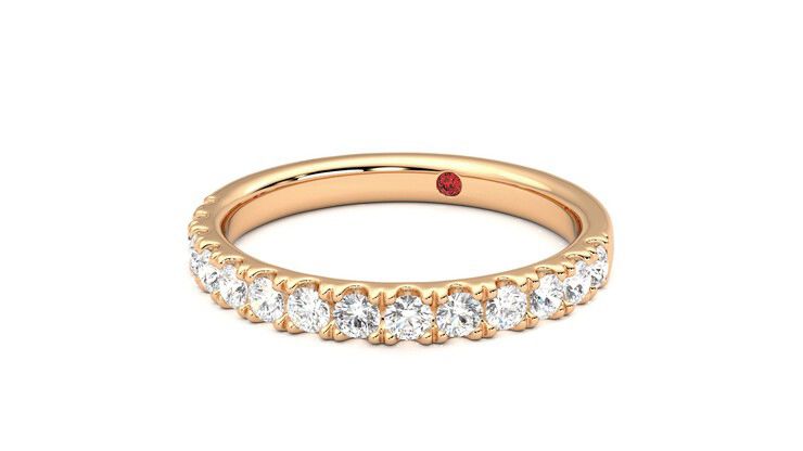 Taylor & Hart Allium Wedding Ring 360 degree image 26