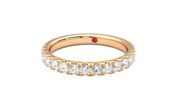 Taylor & Hart Allium Wedding Ring 360 degree image 27