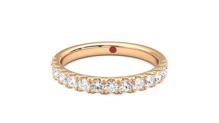 Taylor & Hart Allium Wedding Ring 360 degree image 28