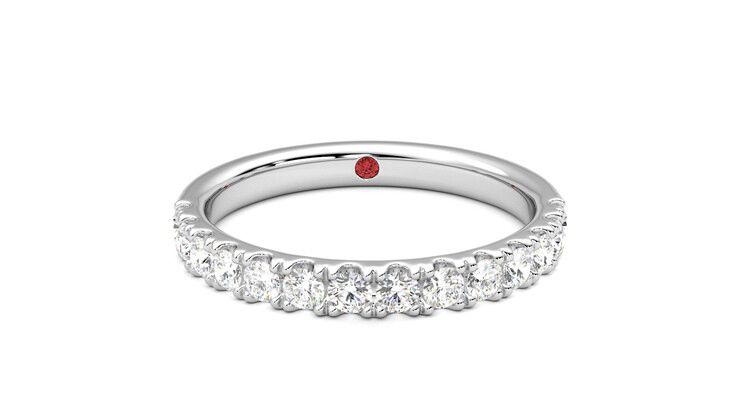 Taylor & Hart Allium Wedding Ring 360 degree image 1