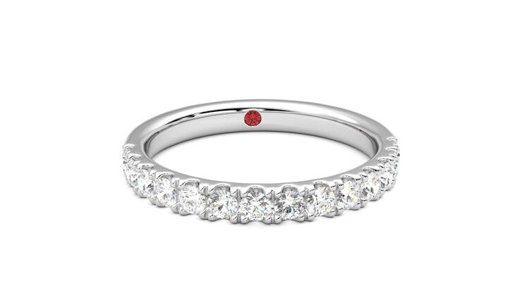 Taylor & Hart Allium Wedding Ring 360 degree image 2