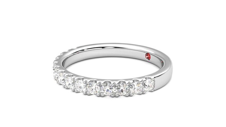Taylor & Hart Allium Wedding Ring 360 degree image 23