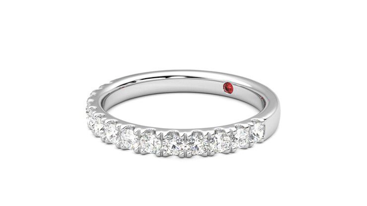 Taylor & Hart Allium Wedding Ring 360 degree image 24