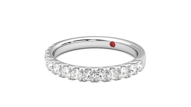 Taylor & Hart Allium Wedding Ring 360 degree image 25