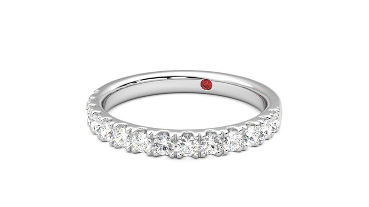 Taylor & Hart Allium Wedding Ring 360 degree image 26