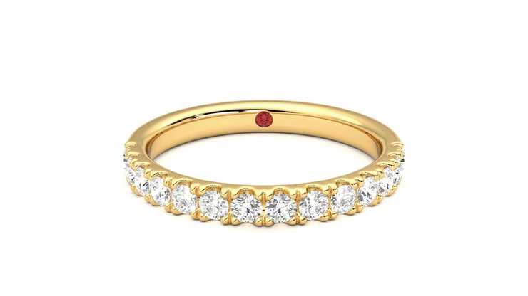 Taylor & Hart Allium Yellow Wedding Ring 360 detail 01