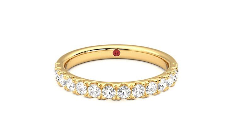 Taylor & Hart Allium Wedding Ring 360 degree image 0