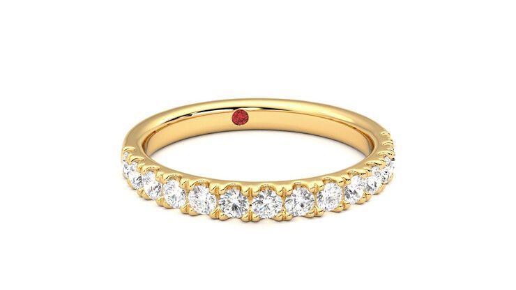 Taylor & Hart Allium Wedding Ring 360 degree image 3