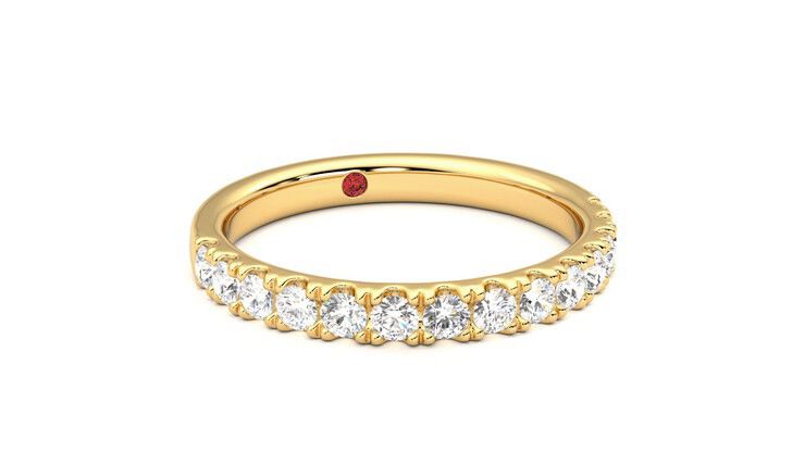 Taylor & Hart Allium Wedding Ring 360 degree image 4