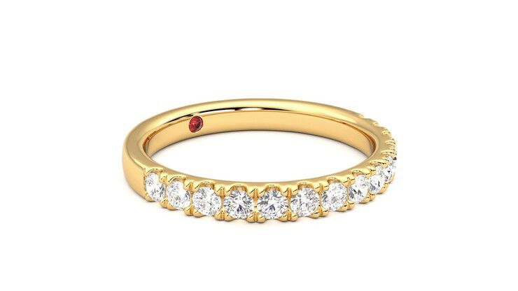 Taylor & Hart Allium Wedding Ring 360 degree image 6
