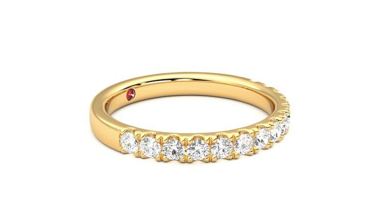 Taylor & Hart Allium Wedding Ring 360 degree image 7