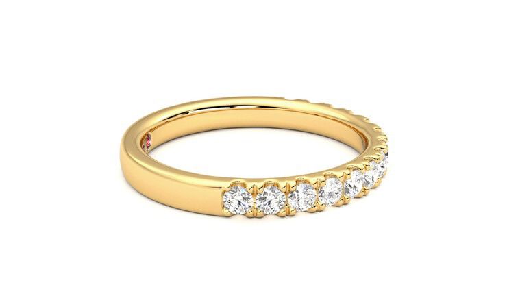 Taylor & Hart Allium Wedding Ring 360 degree image 9