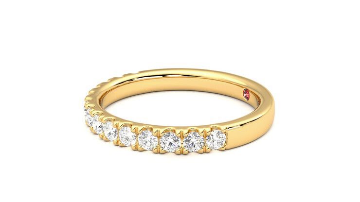 Taylor & Hart Allium Wedding Ring 360 degree image 22