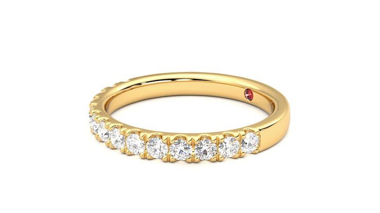 Taylor & Hart Allium Wedding Ring 360 degree image 23