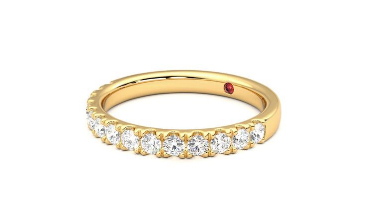 Taylor & Hart Allium Wedding Ring 360 degree image 24