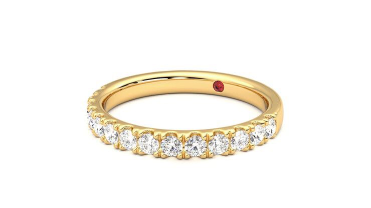 Taylor & Hart Allium Wedding Ring 360 degree image 25