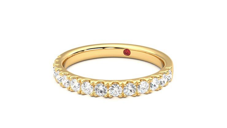 Taylor & Hart Allium Wedding Ring 360 degree image 26