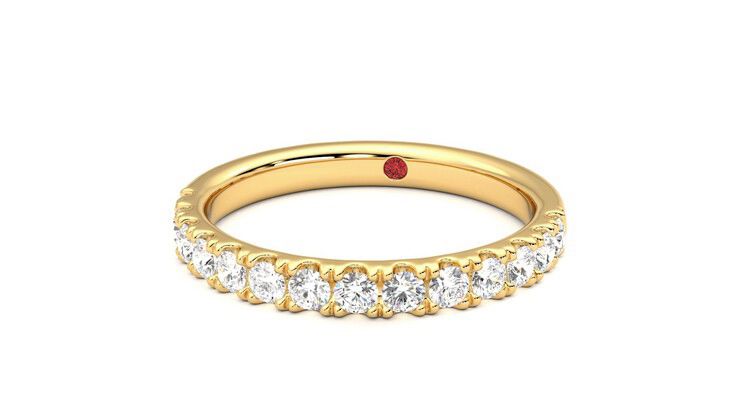 Taylor & Hart Allium Wedding Ring 360 degree image 27