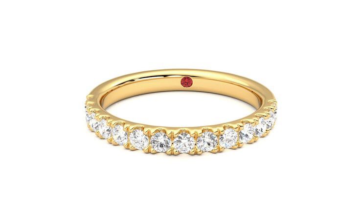Taylor & Hart Allium Wedding Ring 360 degree image 28
