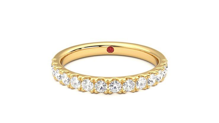 Taylor & Hart Allium Wedding Ring 360 degree image 29