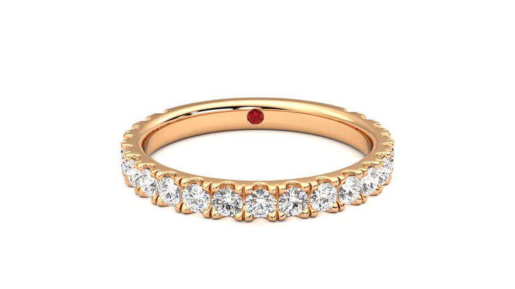 Taylor & Hart Allium Wedding Ring 360 degree image 1
