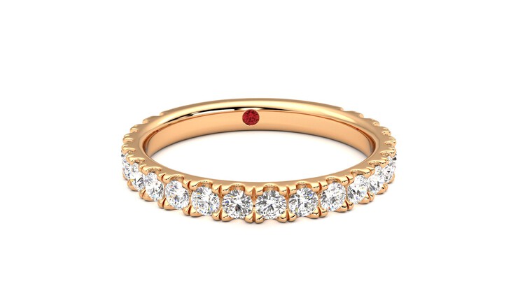 Taylor & Hart Allium Wedding Ring 360 degree image 2