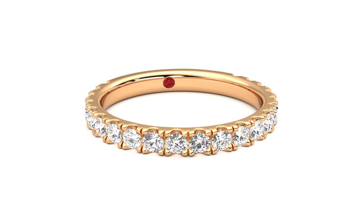 Taylor & Hart Allium Wedding Ring 360 degree image 3