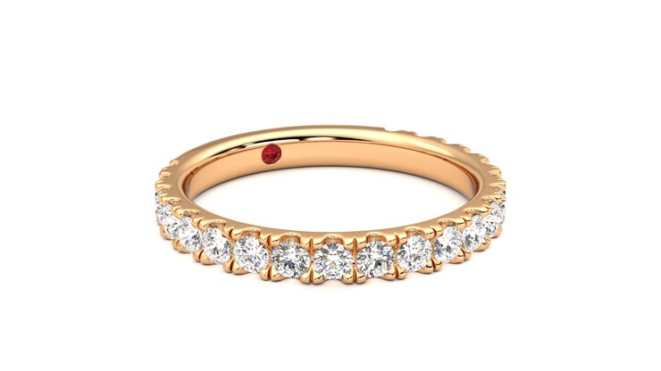 Taylor & Hart Allium Wedding Ring 360 degree image 5