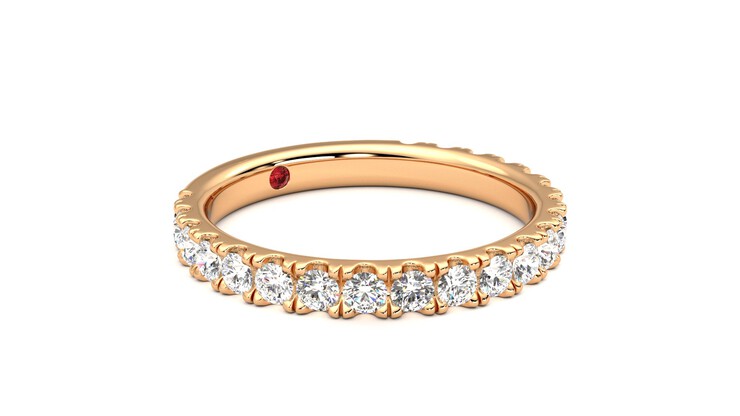 Taylor & Hart Allium Wedding Ring 360 degree image 6