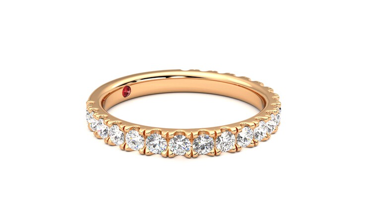 Taylor & Hart Allium Wedding Ring 360 degree image 7