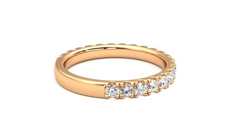 Taylor & Hart Allium Wedding Ring 360 degree image 12