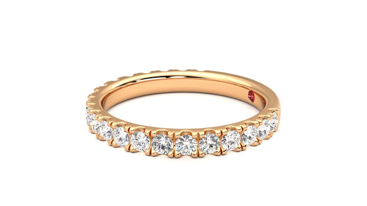 Taylor & Hart Allium Wedding Ring 360 degree image 22