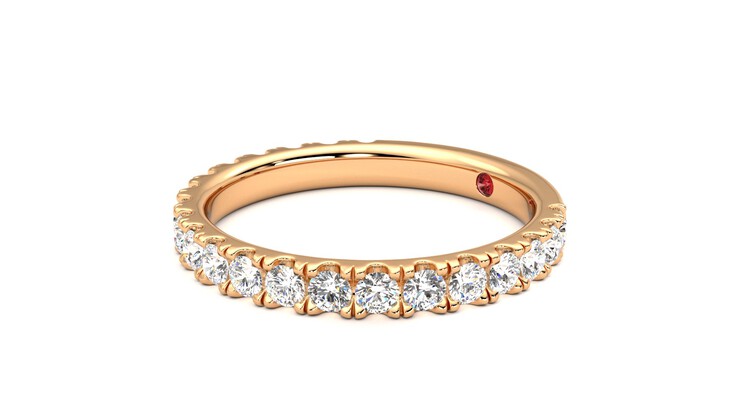 Taylor & Hart Allium Wedding Ring 360 degree image 23