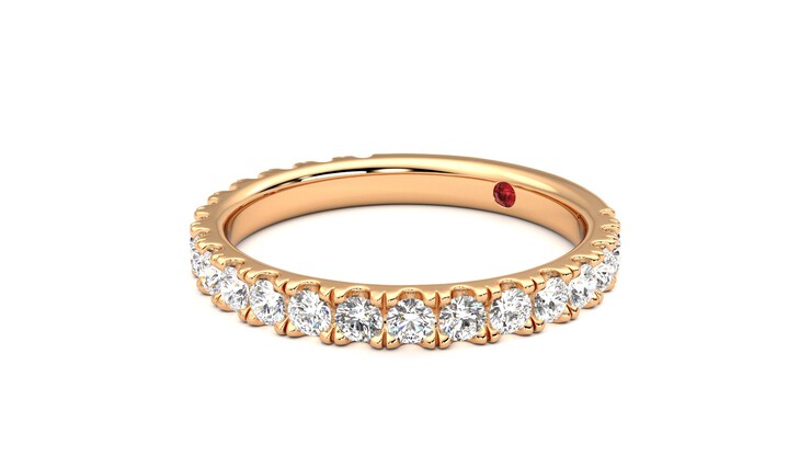Taylor & Hart Allium Wedding Ring 360 degree image 24