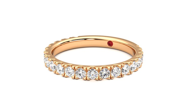 Taylor & Hart Allium Wedding Ring 360 degree image 25