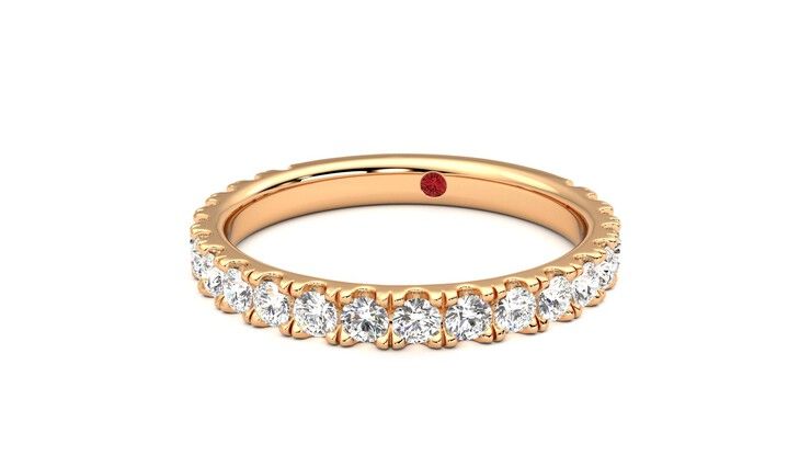 Taylor & Hart Allium Wedding Ring 360 degree image 27