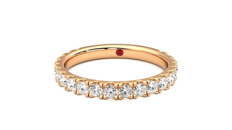 Taylor & Hart Allium Wedding Ring 360 degree image 28
