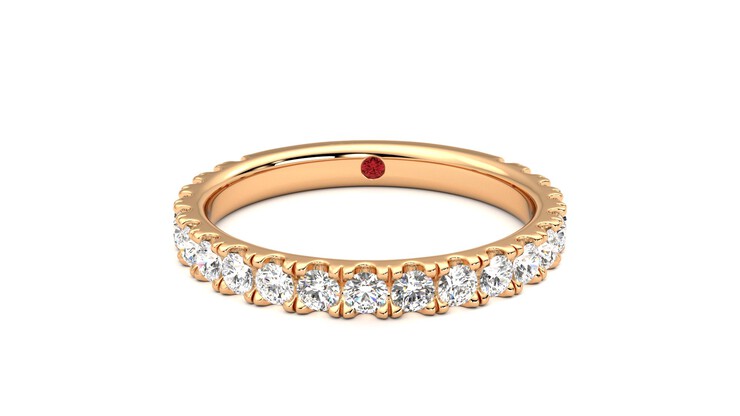 Taylor & Hart Allium Wedding Ring 360 degree image 29